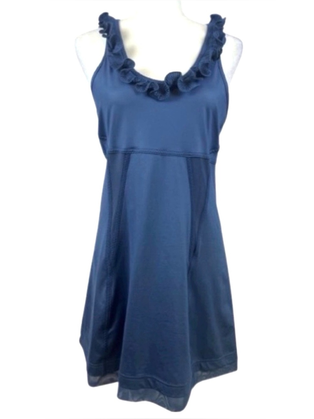 ADIDAS Stella McCartney RARE GORGEOUS TEAL Ruffle Trim Tennis Dress SMALL CUTE